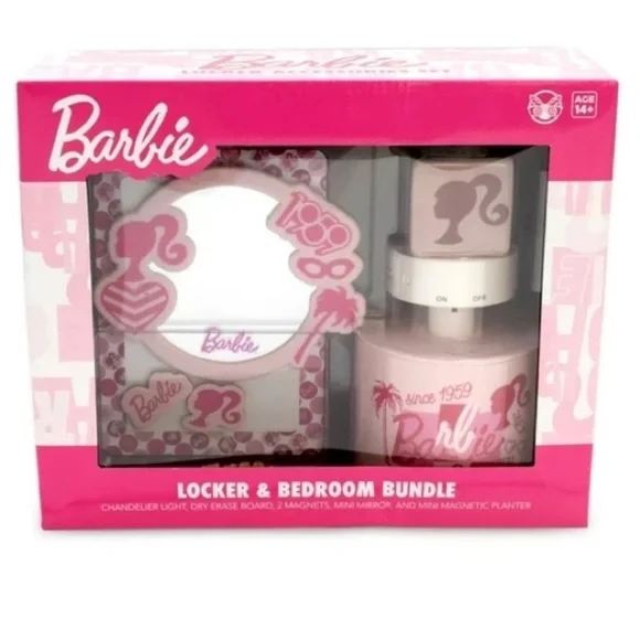 🌸 New Barbie by Mattel School Locker & Bedroom Gift Set Bundle, 6 Piece - Picture 2 of 9